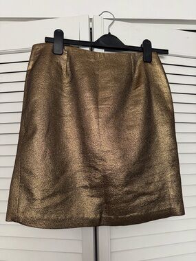 Cluny Metallic Gold Mini Skirt 6
